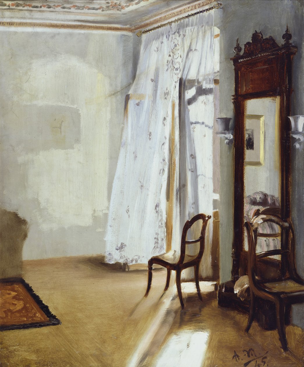 De balkonkamer door Adolph Menzel