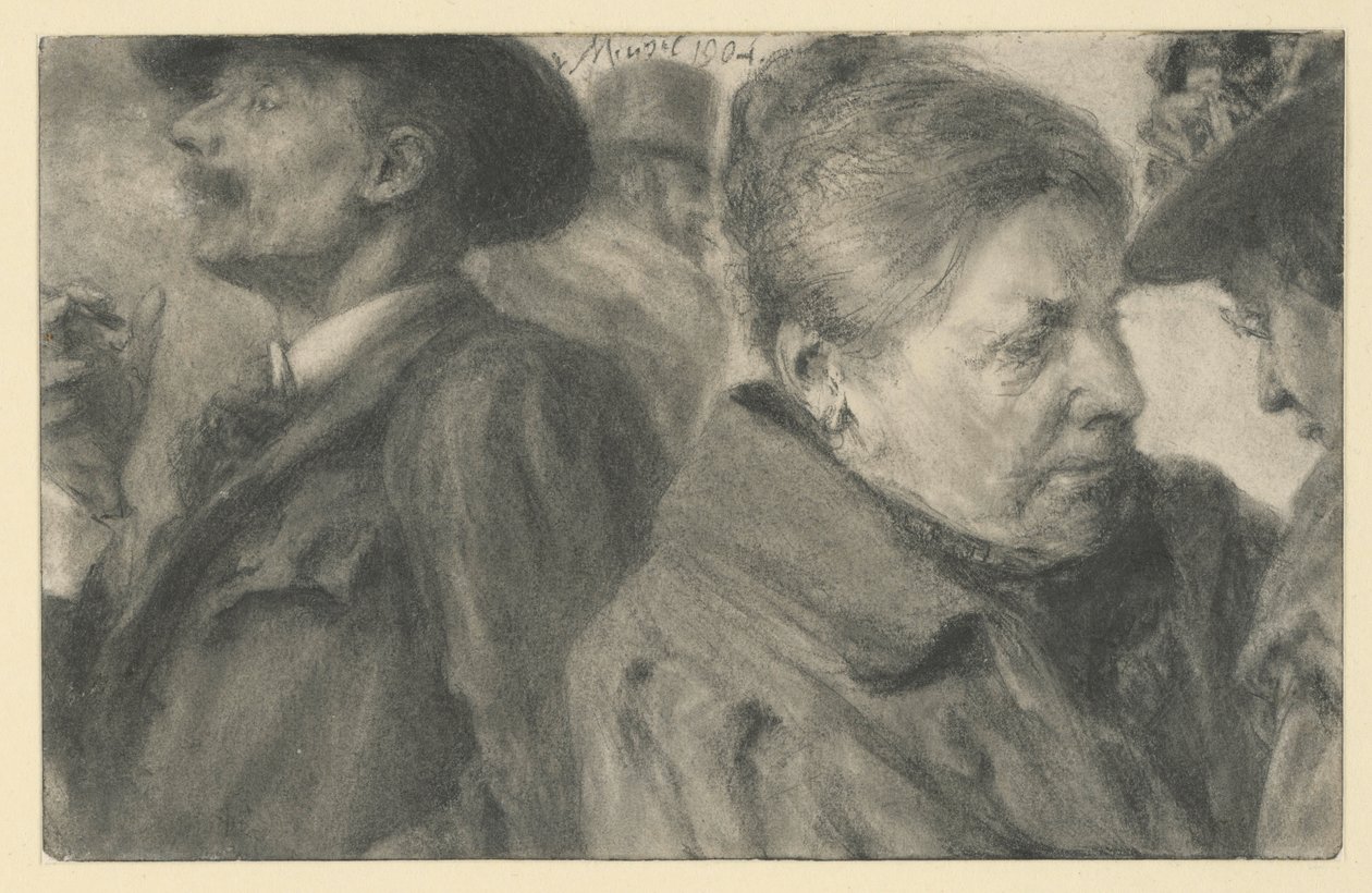 Vier hoofden door Adolph Menzel
