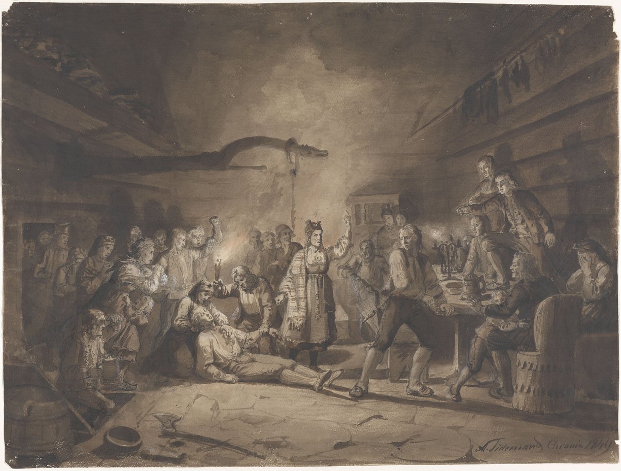 Na de tweestrijd door Adolph Tidemand