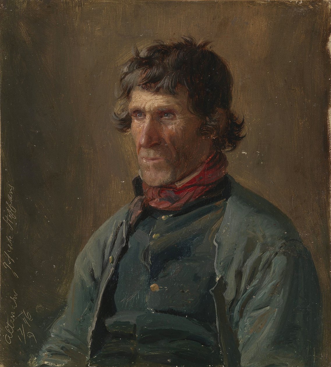 Joseph Steffens uit Altenahr. Figuurstudie door Adolph Tidemand