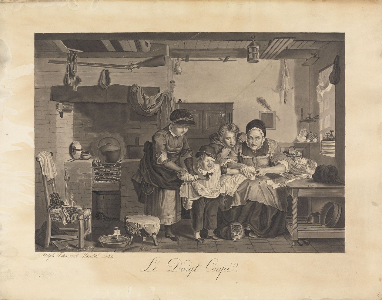 "De afgehakte vinger" door Adolph Tidemand