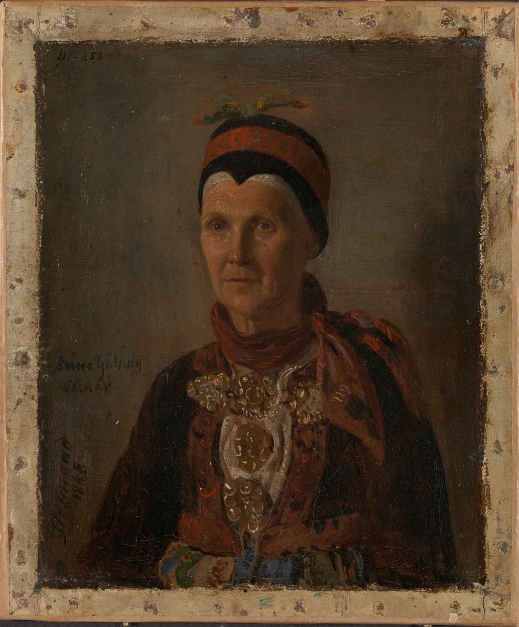 Portret van Anna Gulsvig door Adolph Tidemand