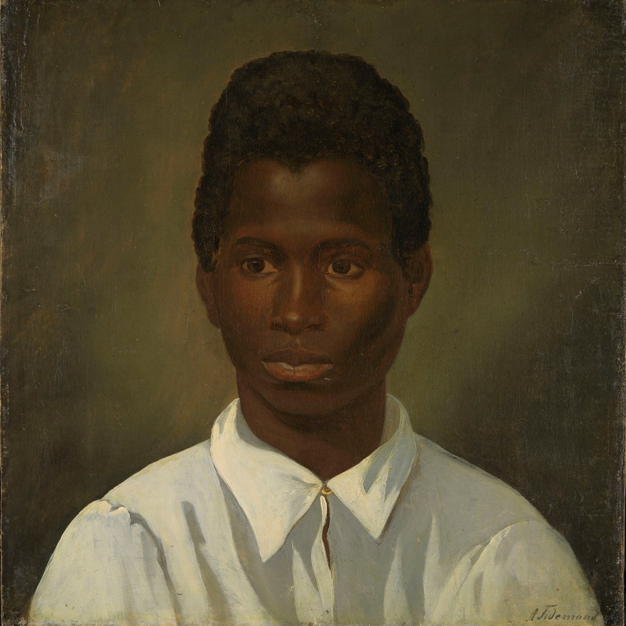 Portret van een jonge man door Adolph Tidemand