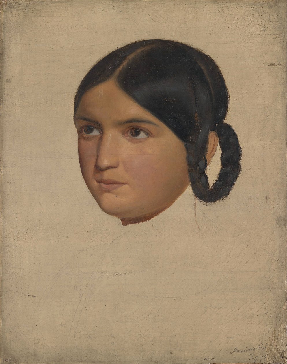 Portretstudie van Mariuccia door Adolph Tidemand