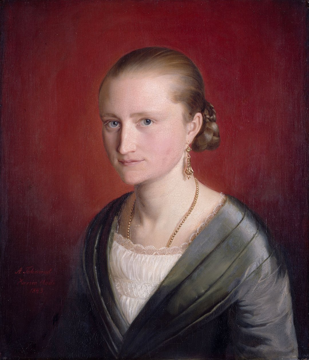 Portret van Claudine Jaeger door Adolph Tidemand