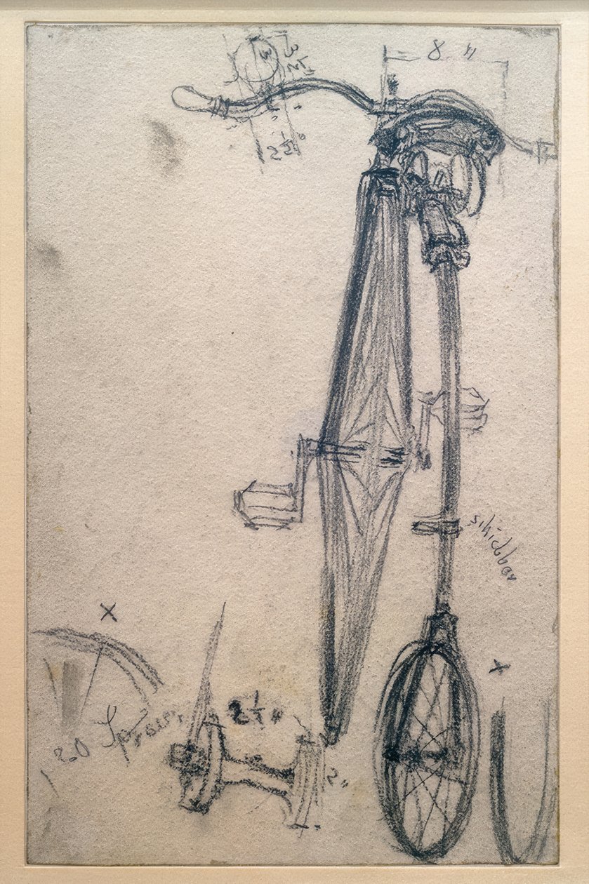 Hoge Fiets, Achteraanzicht door Adolph Menzel