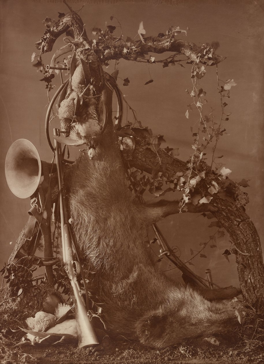 Stilleven van een jachttafereel door Adolphe Braun