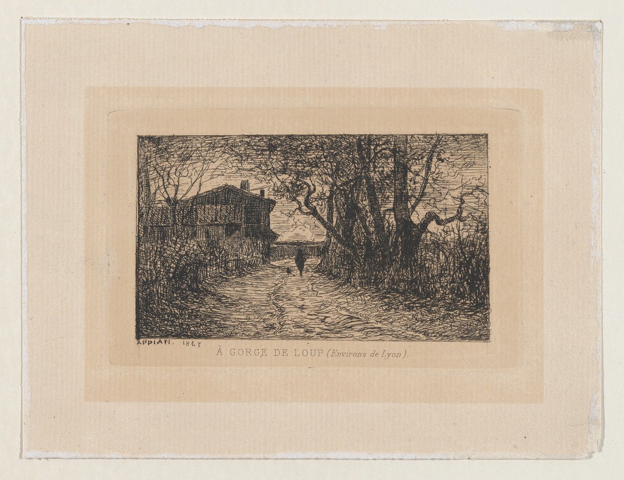 Bij de Gorge de Loup (in de buurt van Lyon) door Adolphe Appian