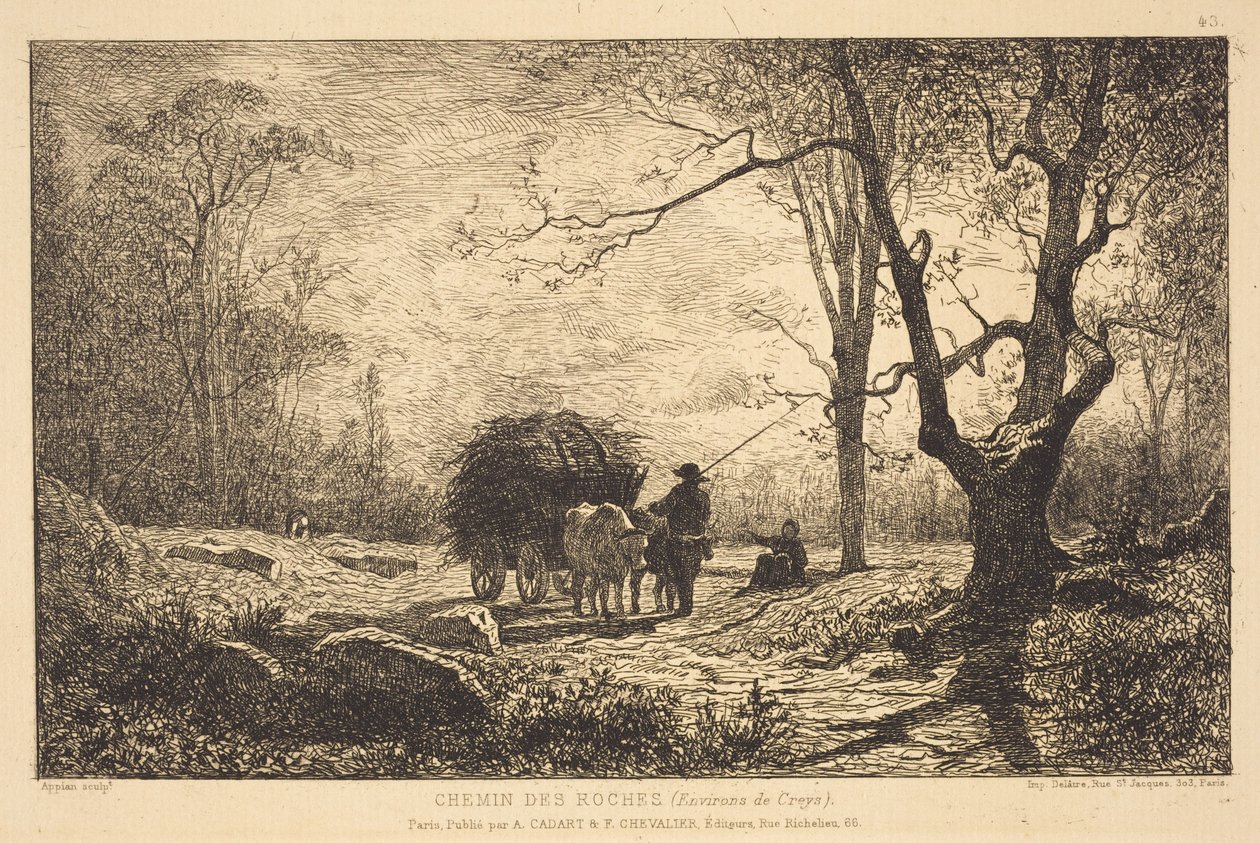 Chemin des Roches door Adolphe Appian