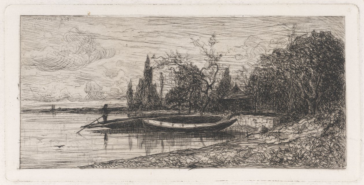 Oever van het meer door Adolphe Appian