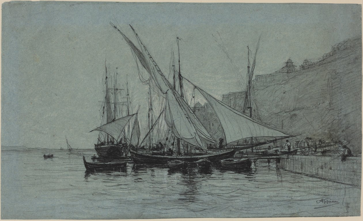 De haven van Monaco door Adolphe Appian