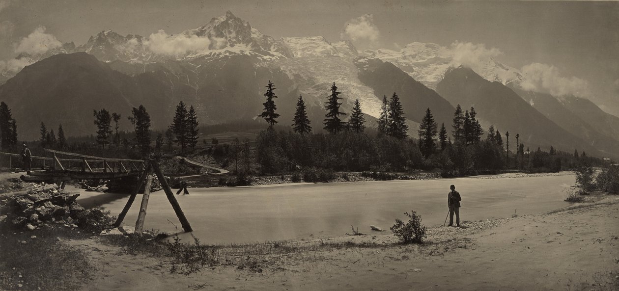 [Alpien landschap] door Adolphe Braun