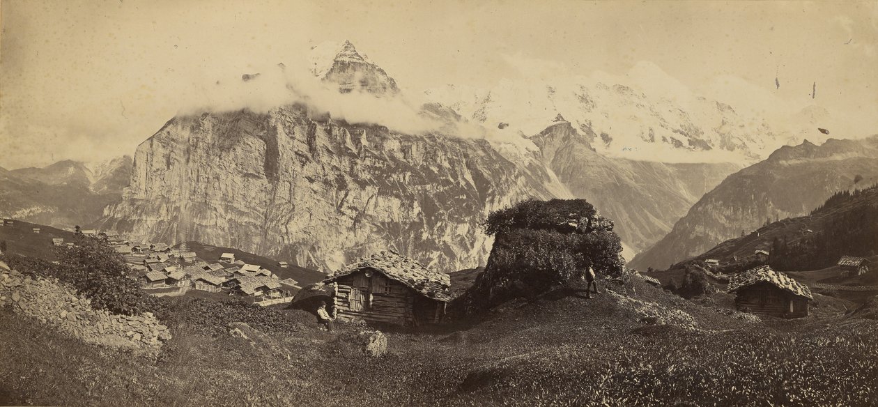 [Alpien landschap] door Adolphe Braun