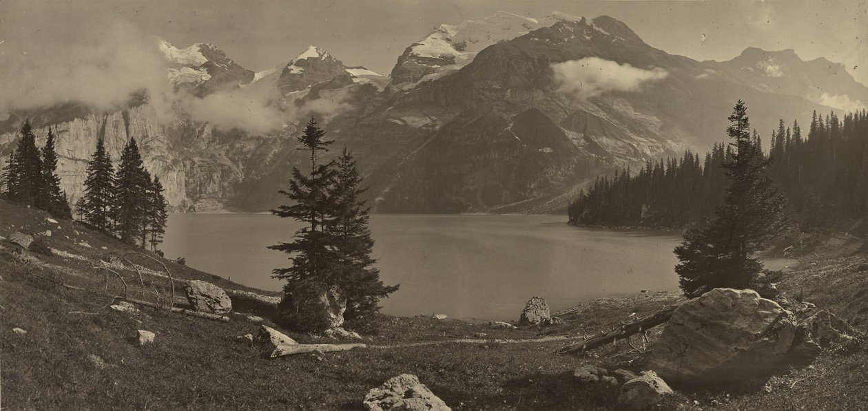 [Alpien landschap] door Adolphe Braun