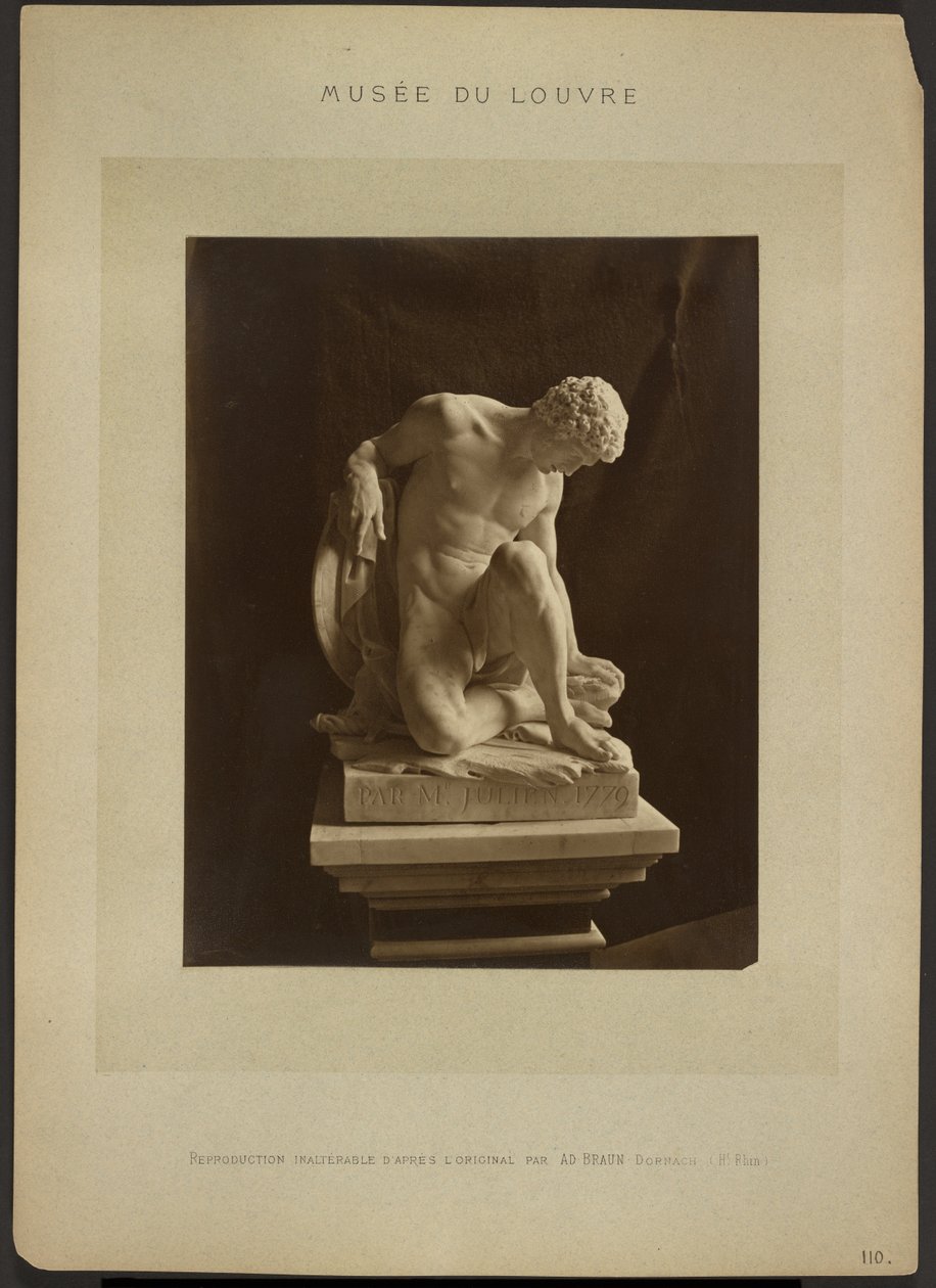 [Dying Gladiator van Julien, Musée du Louvre] door Adolphe Braun