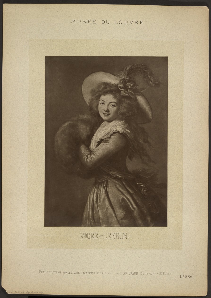 [Zelfportret van Vigee-Lebrun, Musée du Louvre] door Adolphe Braun