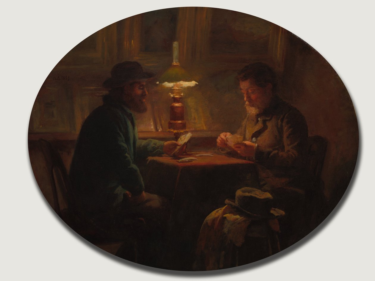 Kaartspel bij "le Père Martin" door Adolphe Felix Cals