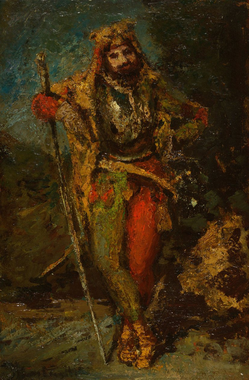 Mephisto uit de opera Faust door Adolphe Joseph Thomas Monticelli