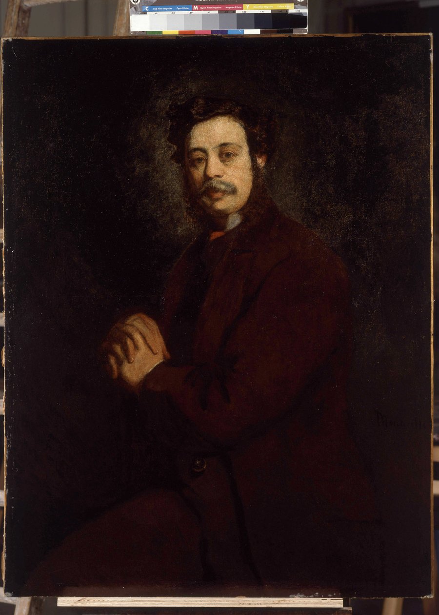 Portret van de heer Khan door Adolphe Joseph Thomas Monticelli
