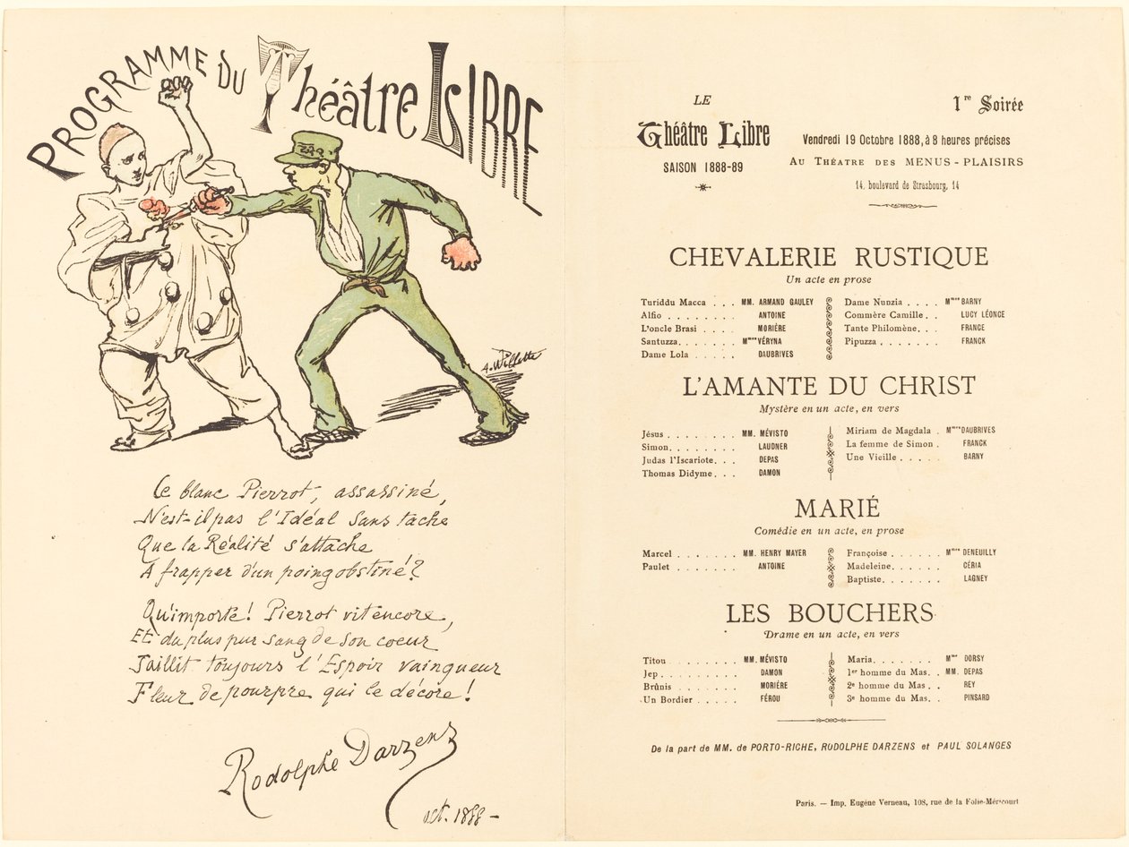 Ridders, de geliefde van Christus, getrouwd, de slagers door Adolphe Leon Willette