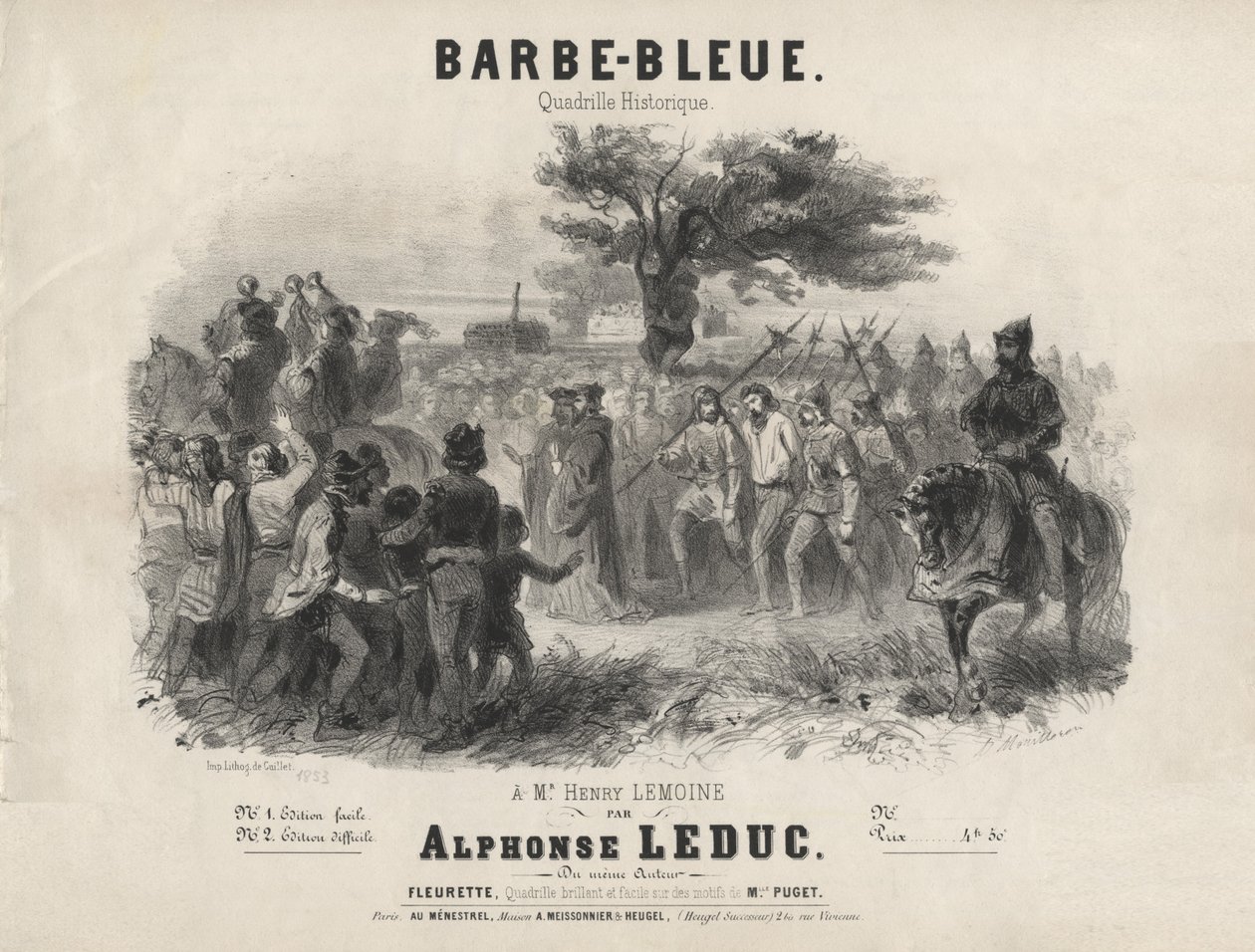 Alphonse Leduc - Blauwbaard, historische quadrille door Adolphe Mouilleron