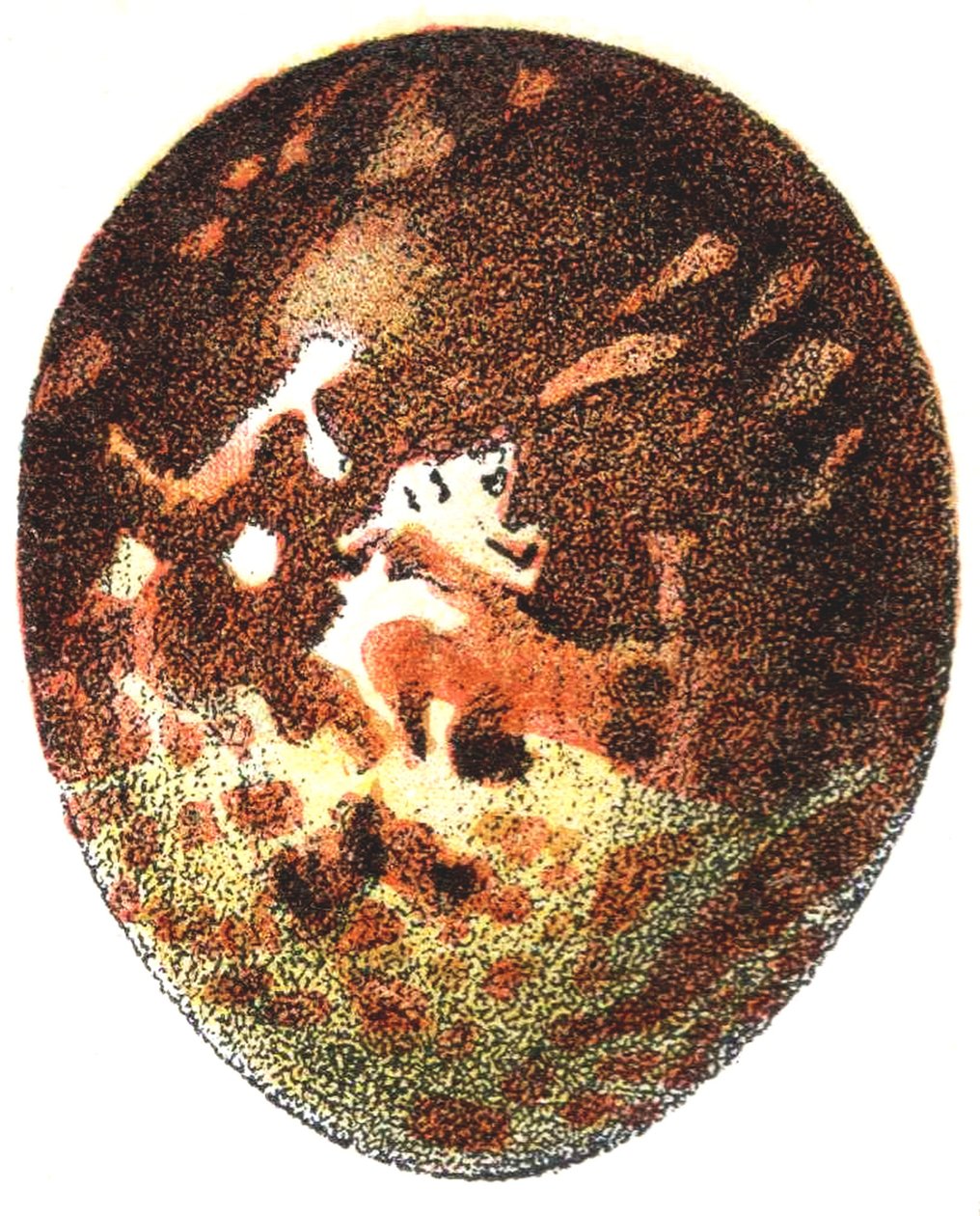 Ei van een Wespendief (Pernis apivorus), 1923 door Adolphe Philippe Millot