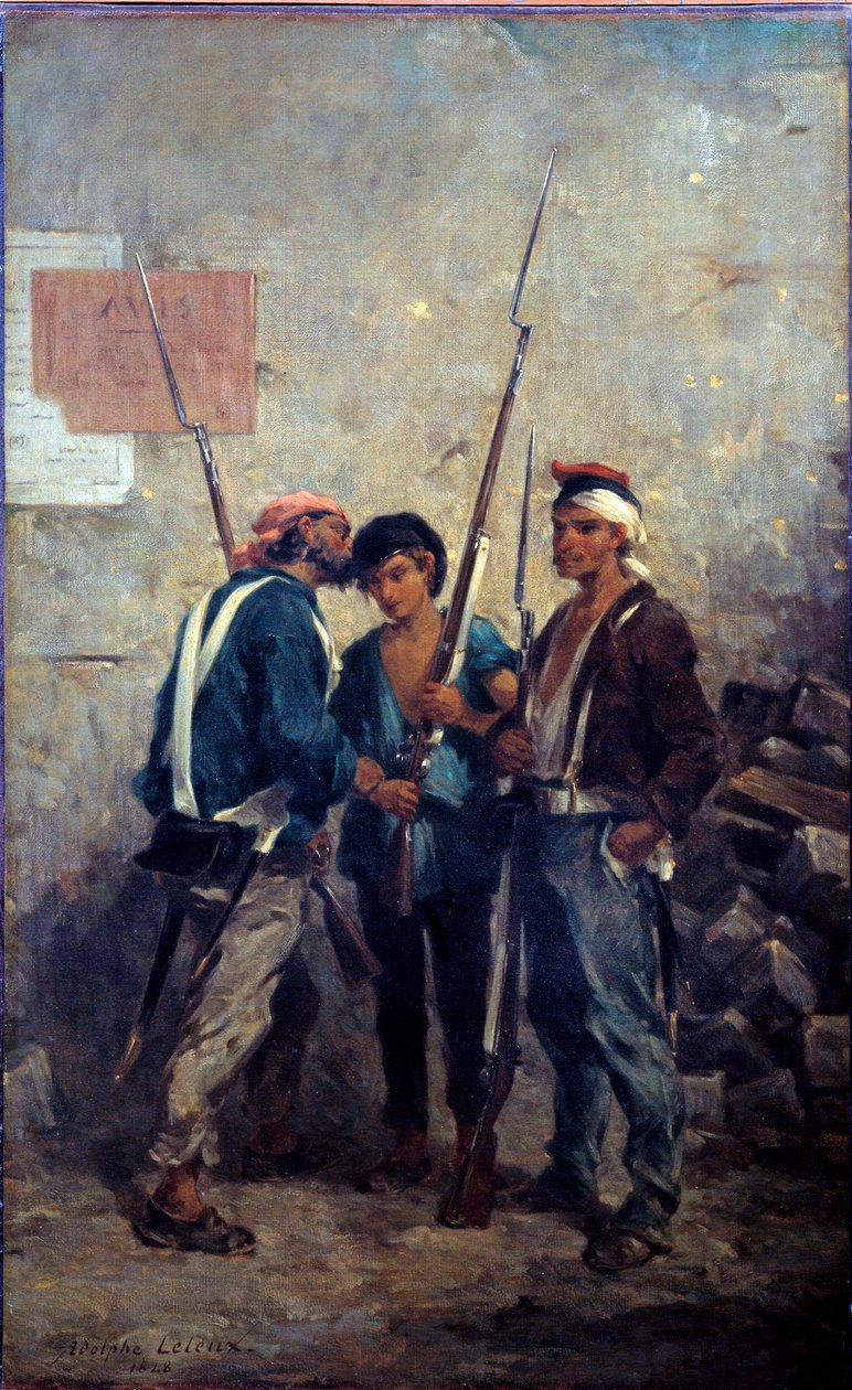 Revolutie van 1848: de leus door Adolphe Pierre Leleux