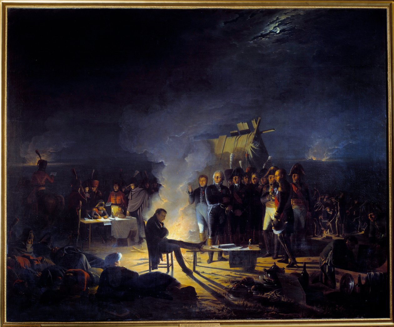 Bivak van Napoleon I op het slagveld van Wagram (5-6 juli) door Adolphe Roehn