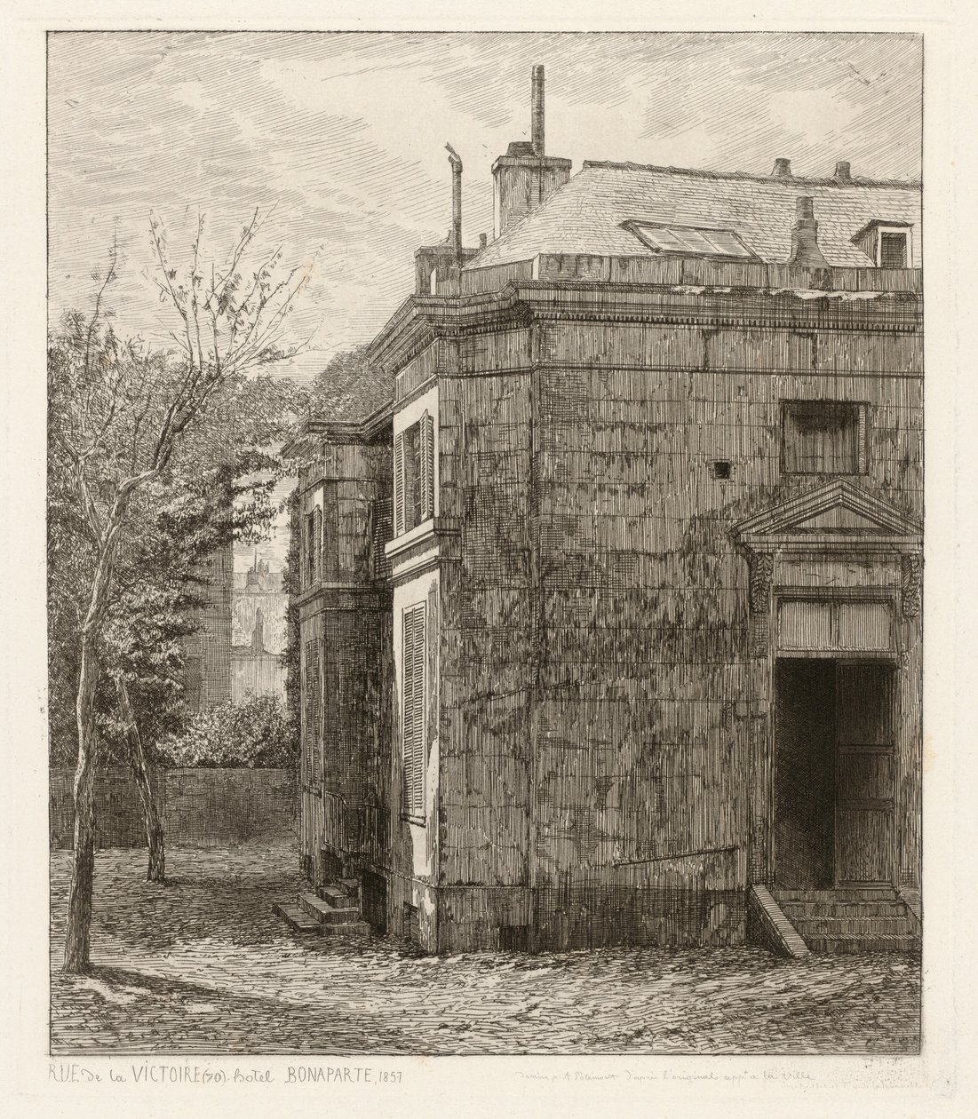Rue de la Victoire (70). Hôtel Bonaparte door Adolphe Théodore Jules Martial Potémont