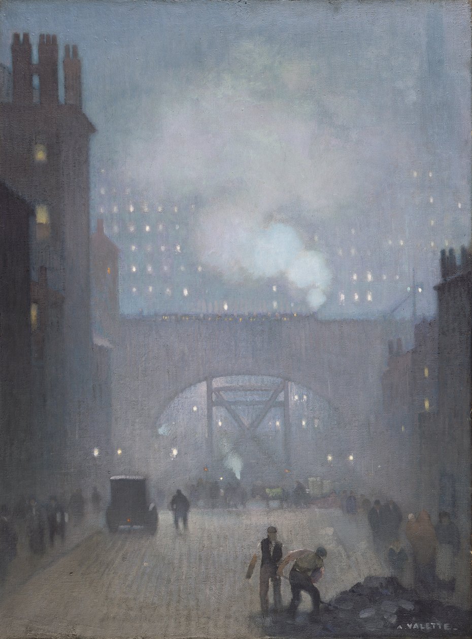 York Street naar Charles Street, Manchester door Adolphe Valette