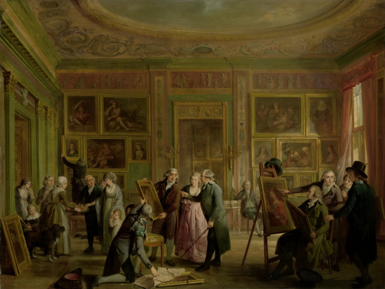 De kunstgalerij van Josephus Augustinus Brentano door Adriaan de Lelie