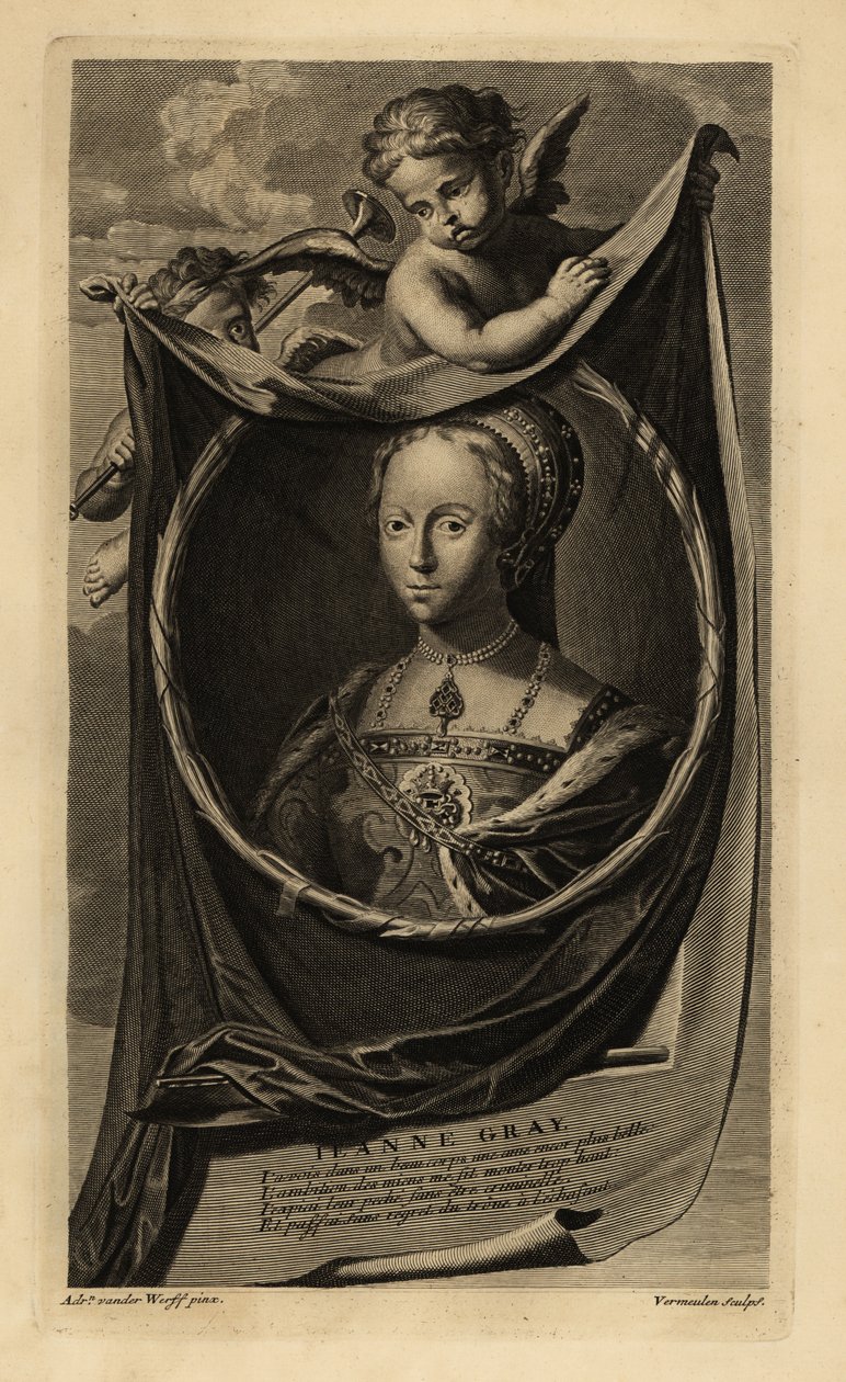 Lady Jane Grey (1537-1554) door Adriaan van der (after) Werff
