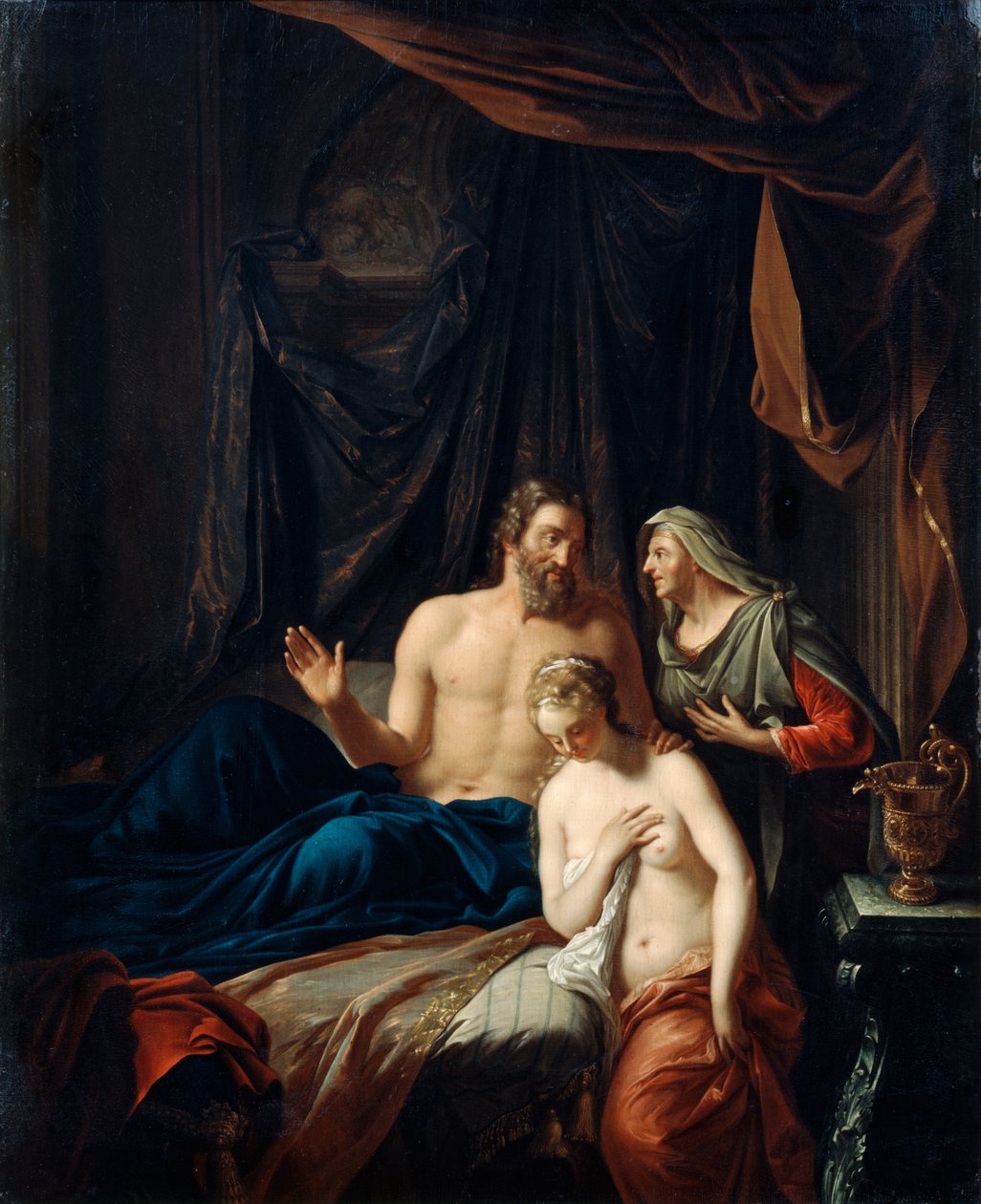 Sarah presenteert Hagar aan Abraham, laat 17e begin 18e eeuw door Adriaan van der Werff