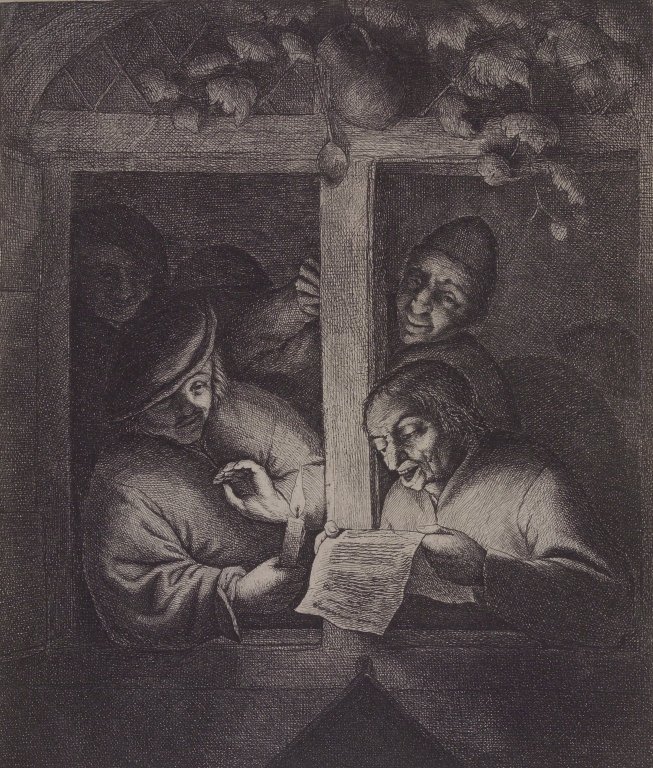 De Zangers bij het Raam door Adriaen Jansz. van Ostade