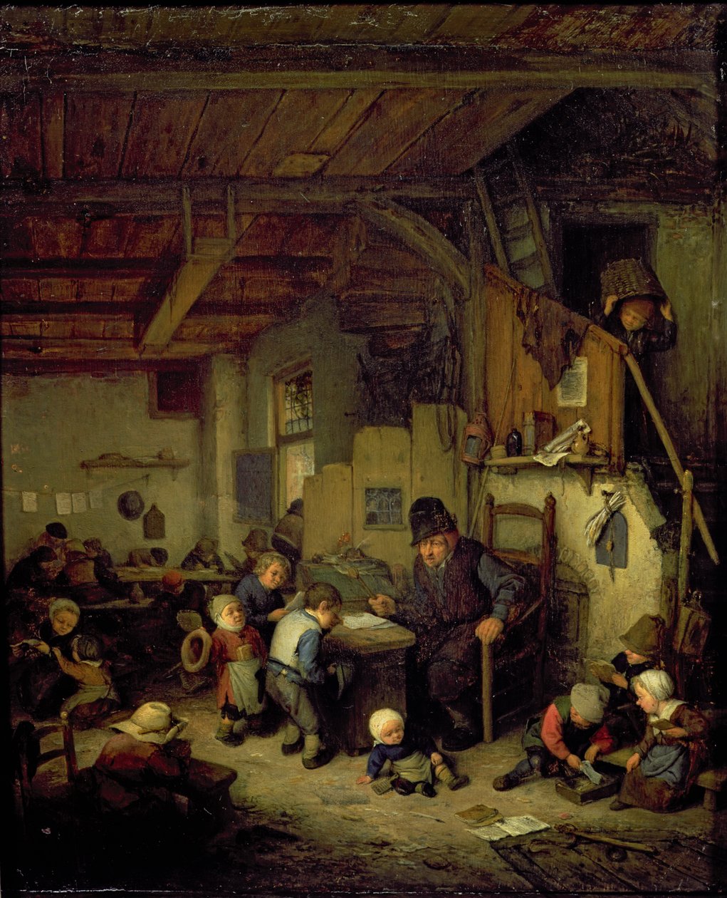 De schoolmeester door Adriaen Jansz. van Ostade