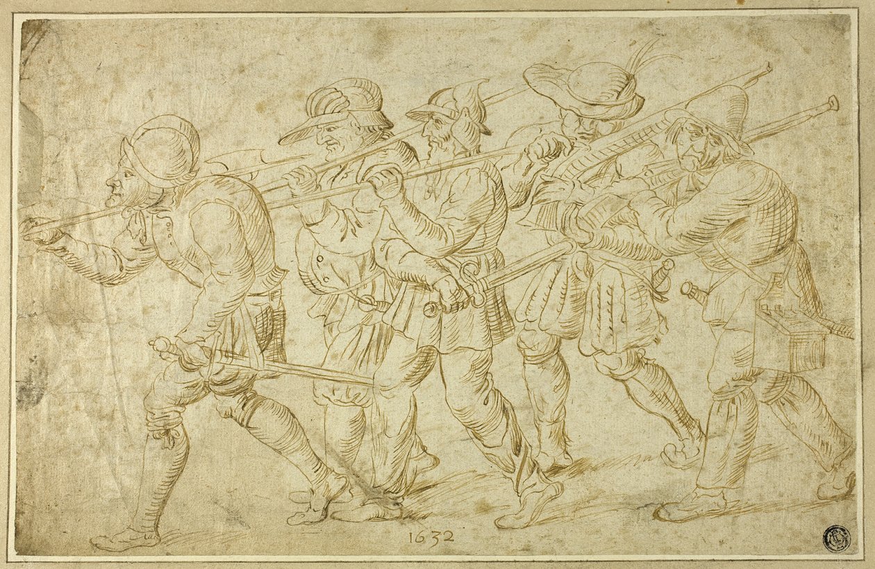 Voetsoldaten door Adriaen Brouwer