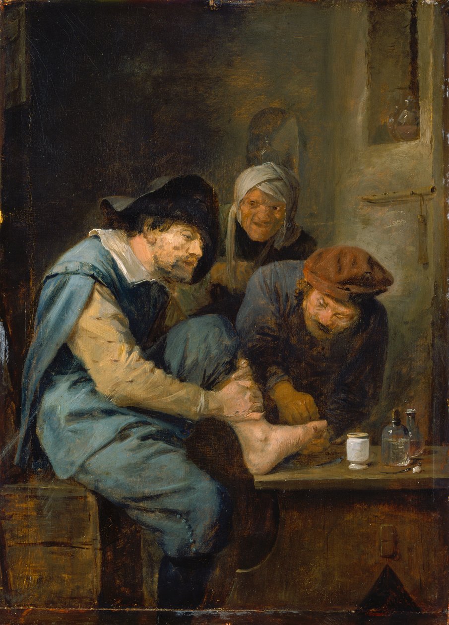 De voetoperatie door Adriaen Brouwer