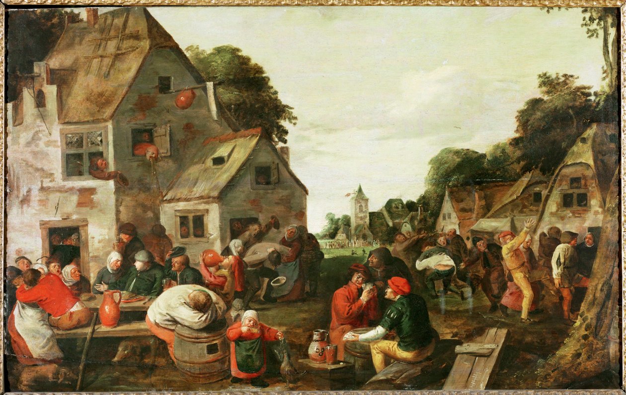 Dorpscafé door Adriaen Brouwer