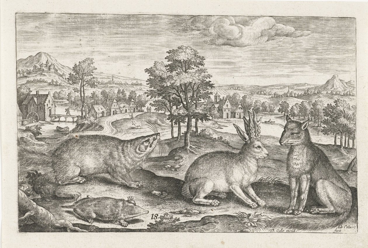 Bosdieren door Adriaen Collaert
