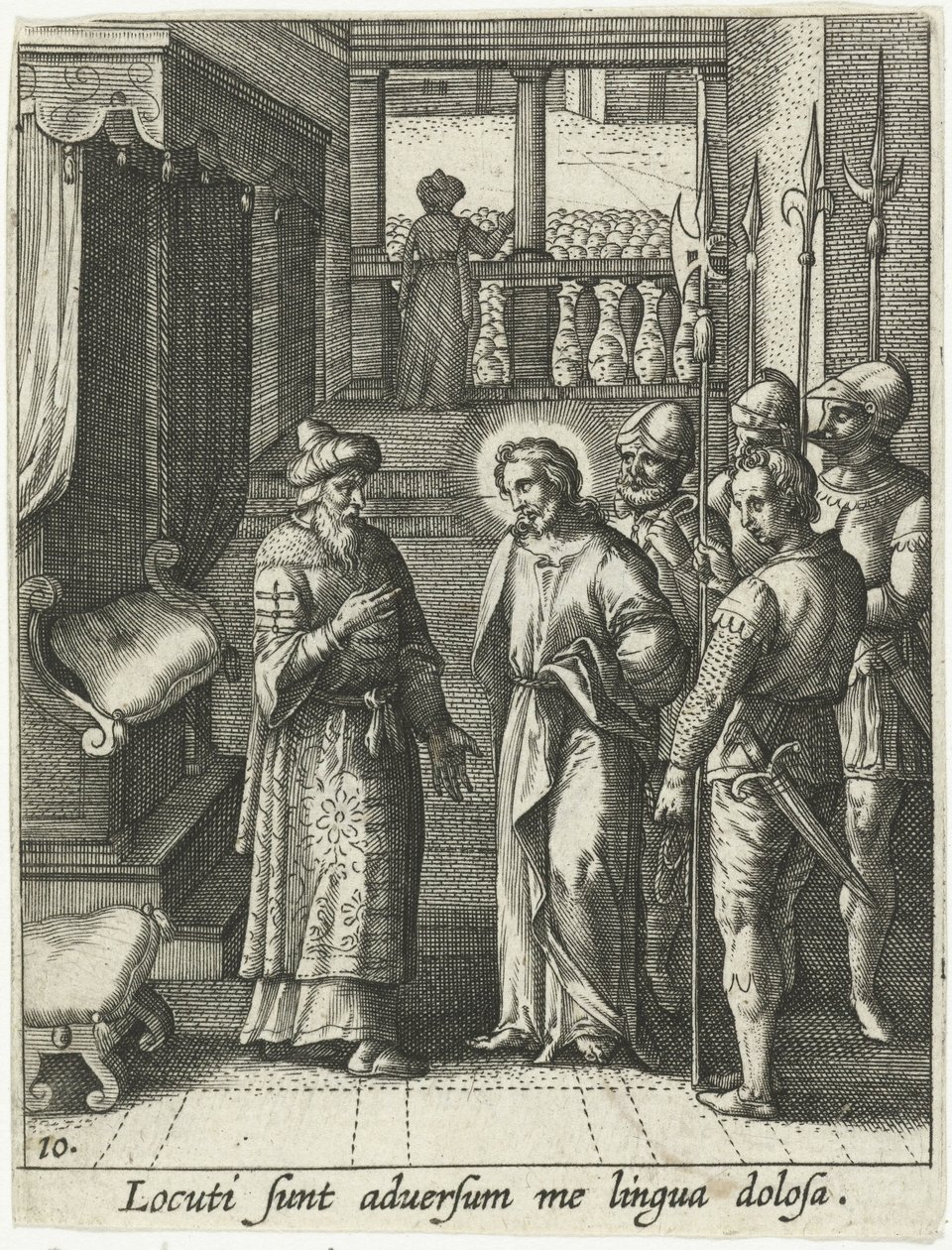 Christus terug bij Pilatus door Adriaen Collaert