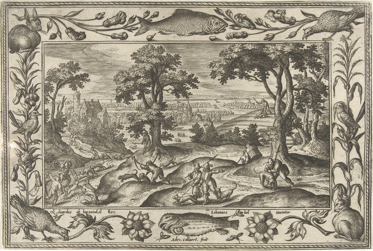 Hazenjacht door Adriaen Collaert