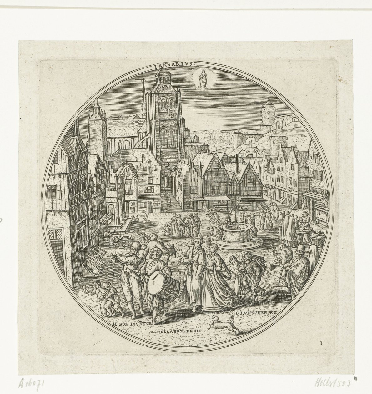 Januari door Adriaen Collaert