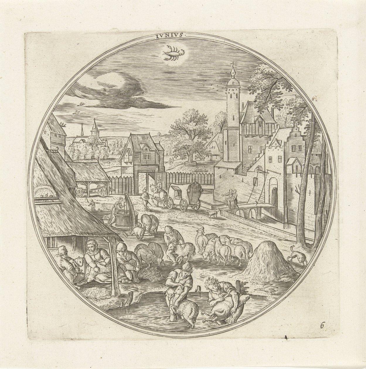 Juni door Adriaen Collaert
