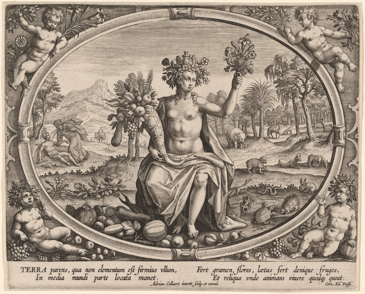 Terra (Aarde) door Adriaen Collaert