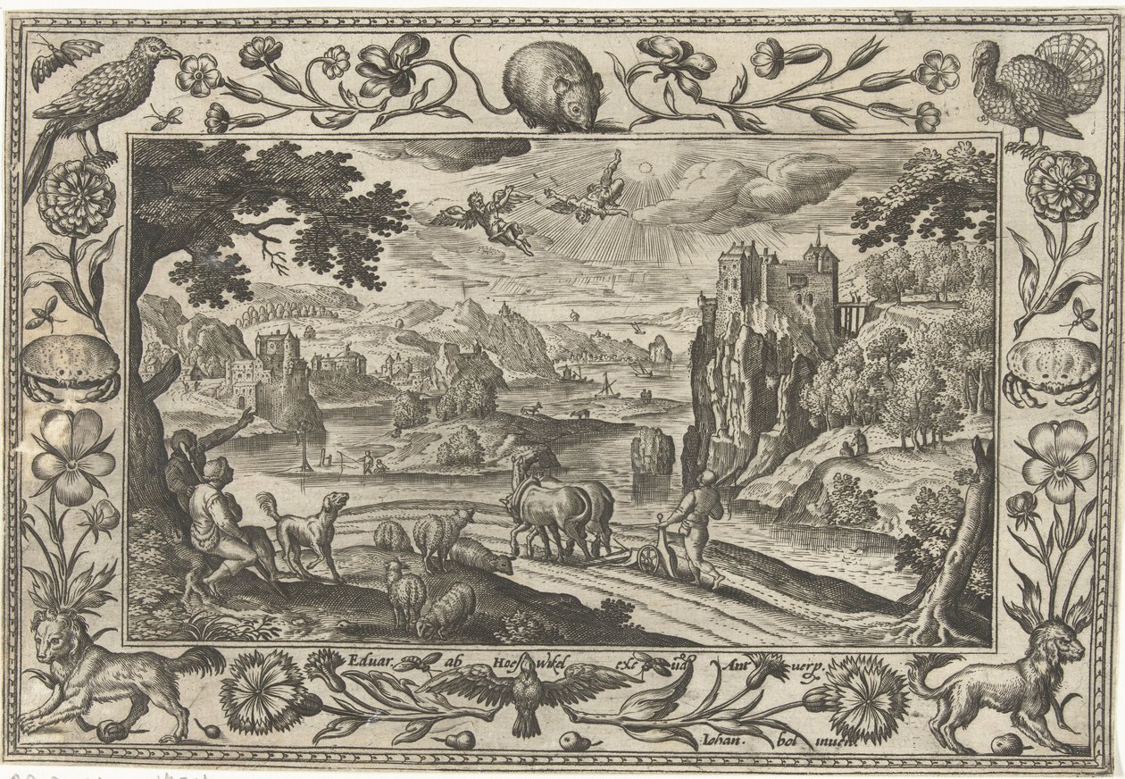 Val van Icarus door Adriaen Collaert