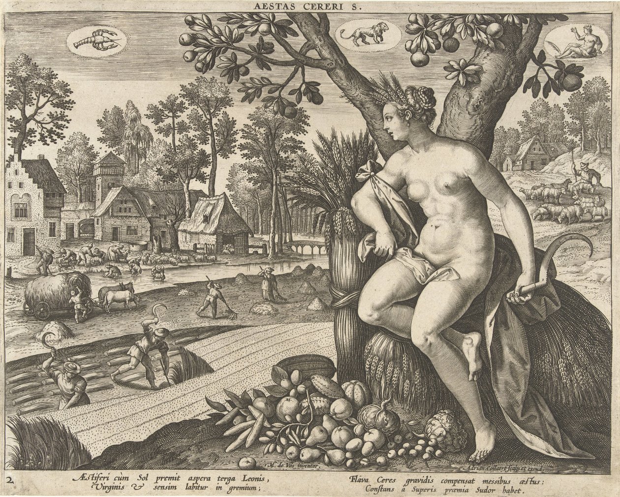 Zomer door Adriaen Collaert