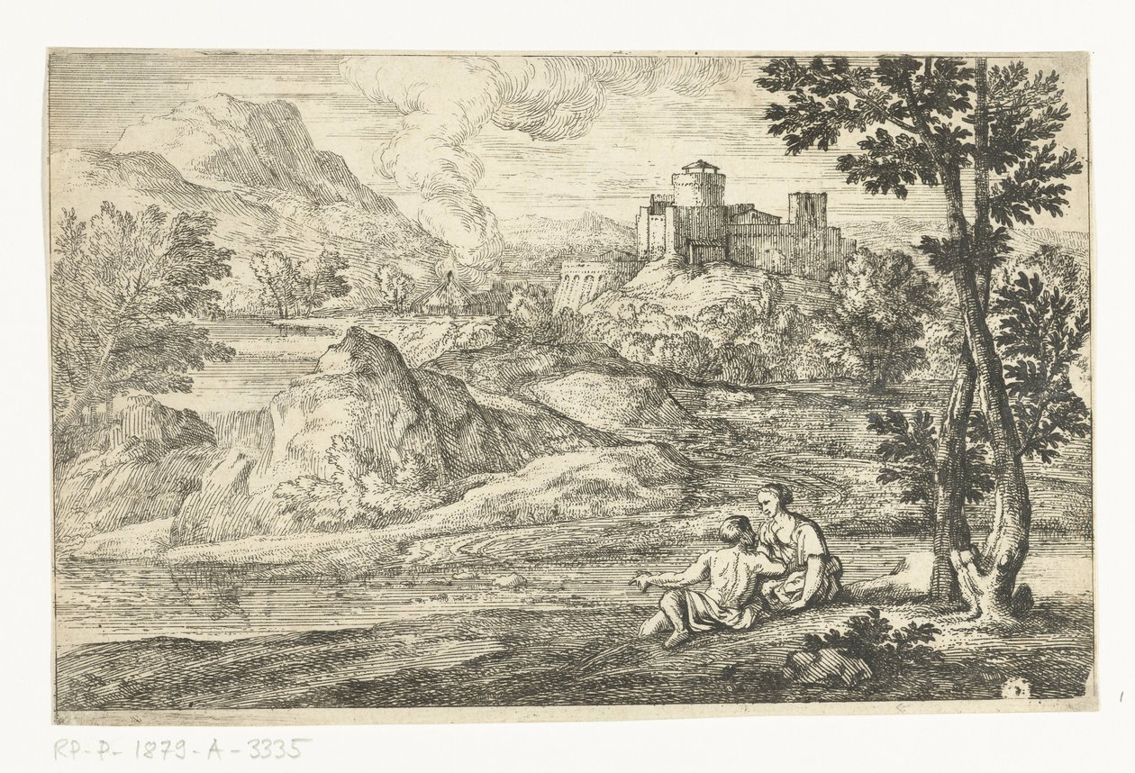 Landschap met kasteel door Adriaen Frans Boudewyns