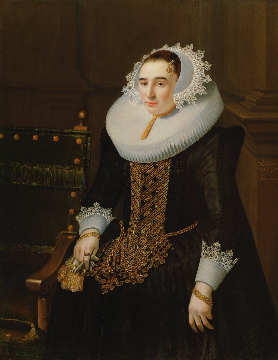 Portret van een dame, vermoedelijk prinses Sohns door Adriaen Hanneman