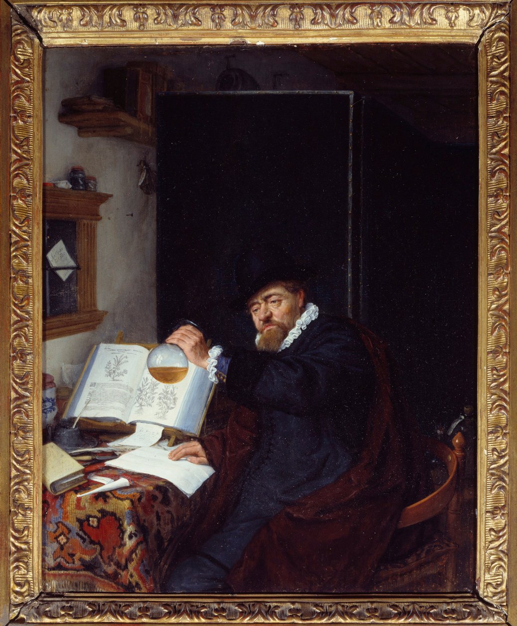 Geneeskunde: de analyse van urine door Adriaen Jansz. van Ostade