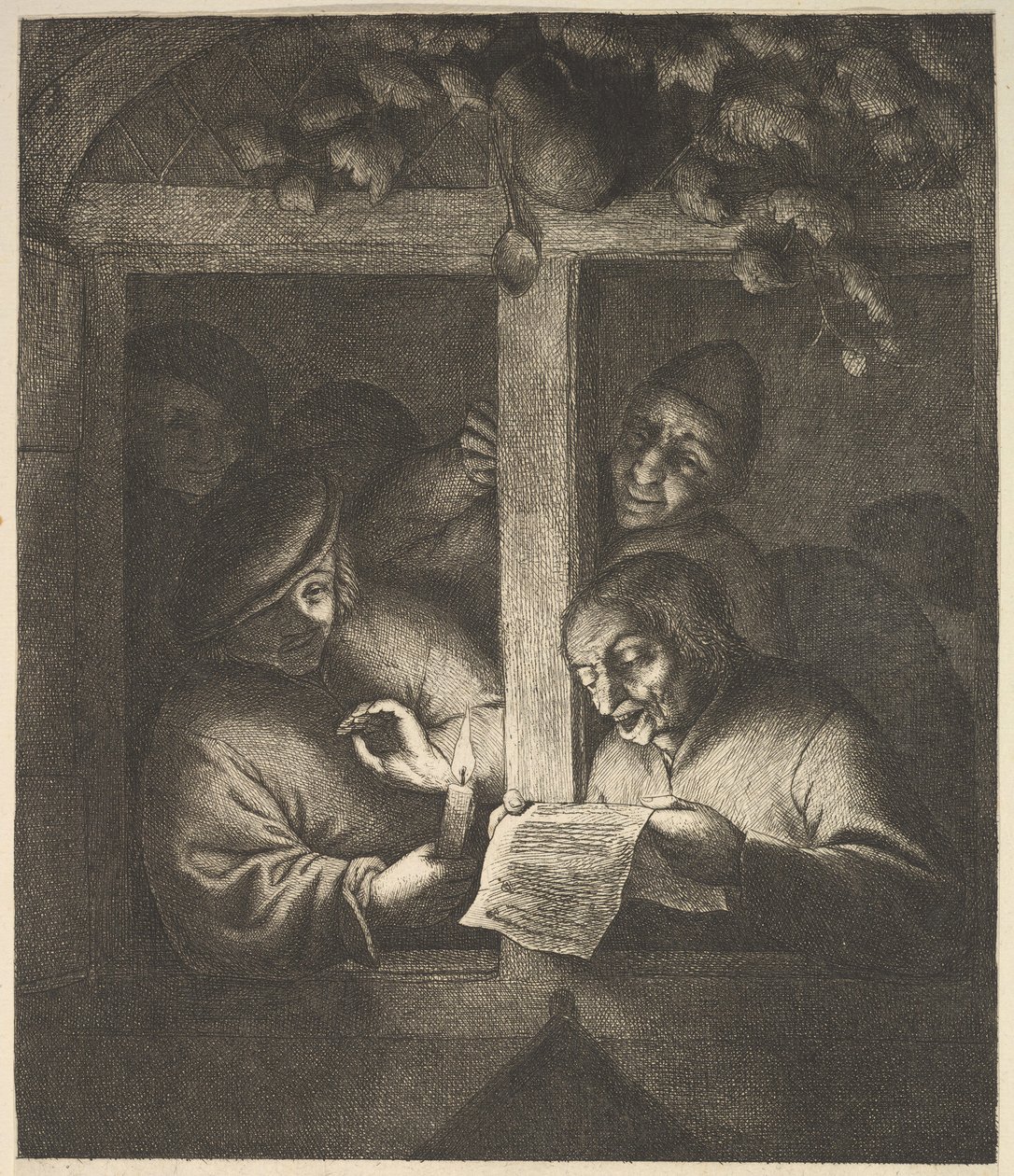 Zangers bij het raam door Adriaen Jansz. van Ostade